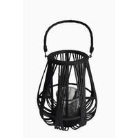 LATARNIA 34441101-NEW INDUSTRY - czarny, Trend, drewno (28/33/28cm)