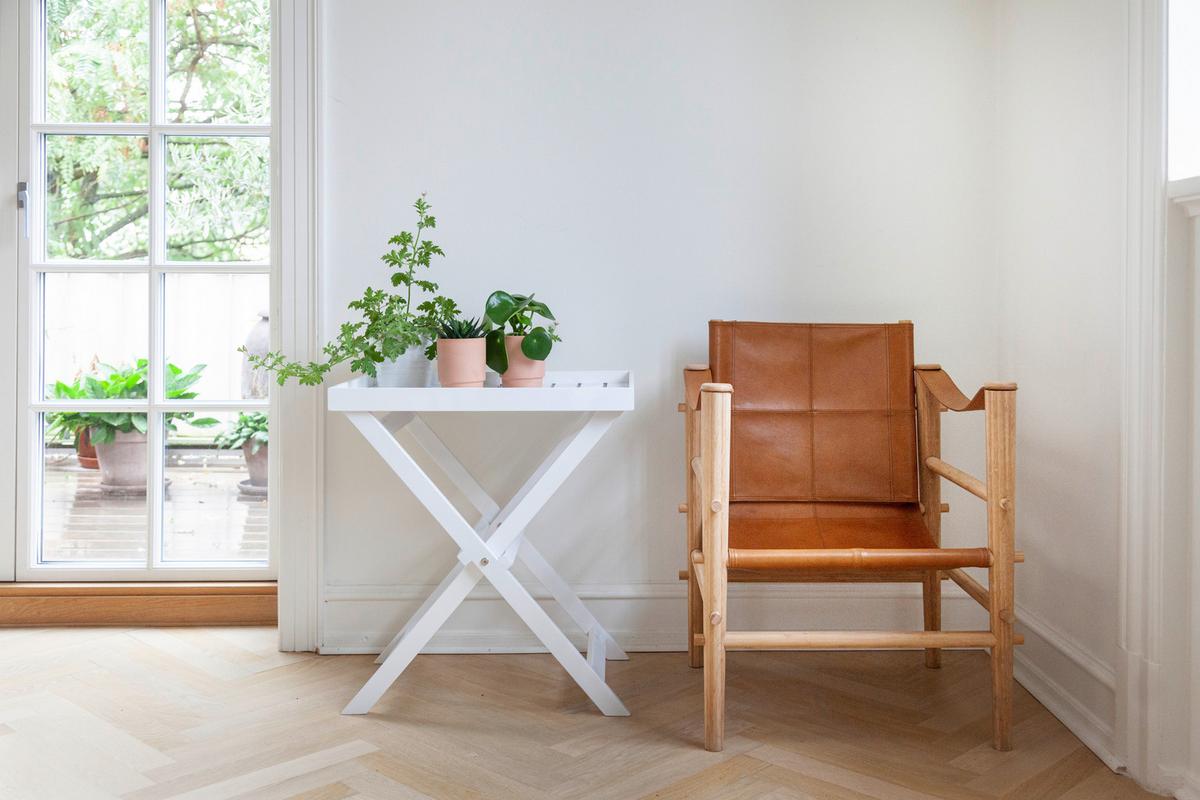 Tabletttisch Tray Table Weiß Hochglanz - Weiß Hochglanz, KONVENTIONELL, Holz (60/40/65cm) - MID.YOU