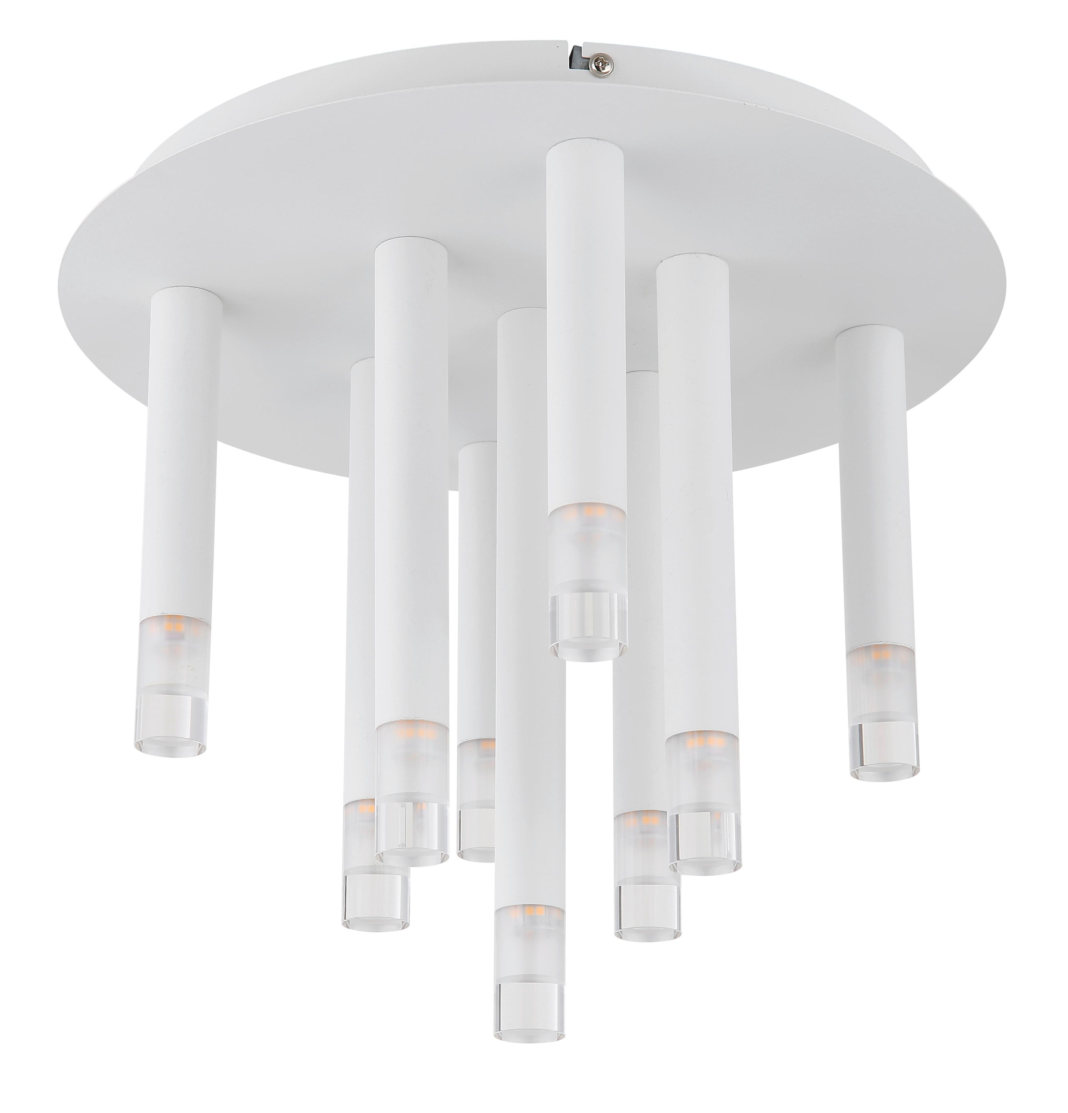 DECKENLEUCHTE 15629W-9D - Klar/Weiss, Design, Kunststoff/Metall (34/29,6cm) - Globo