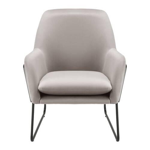 Relaxsessel Kezia Beige Samt - Beige/Schwarz, MODERN, Textil/Metall (71/84/79cm) - Bessagi Home