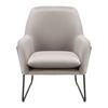Relaxsessel Kezia Beige Samt - Beige/Schwarz, MODERN, Textil/Metall (71/84/79cm) - Bessagi Home