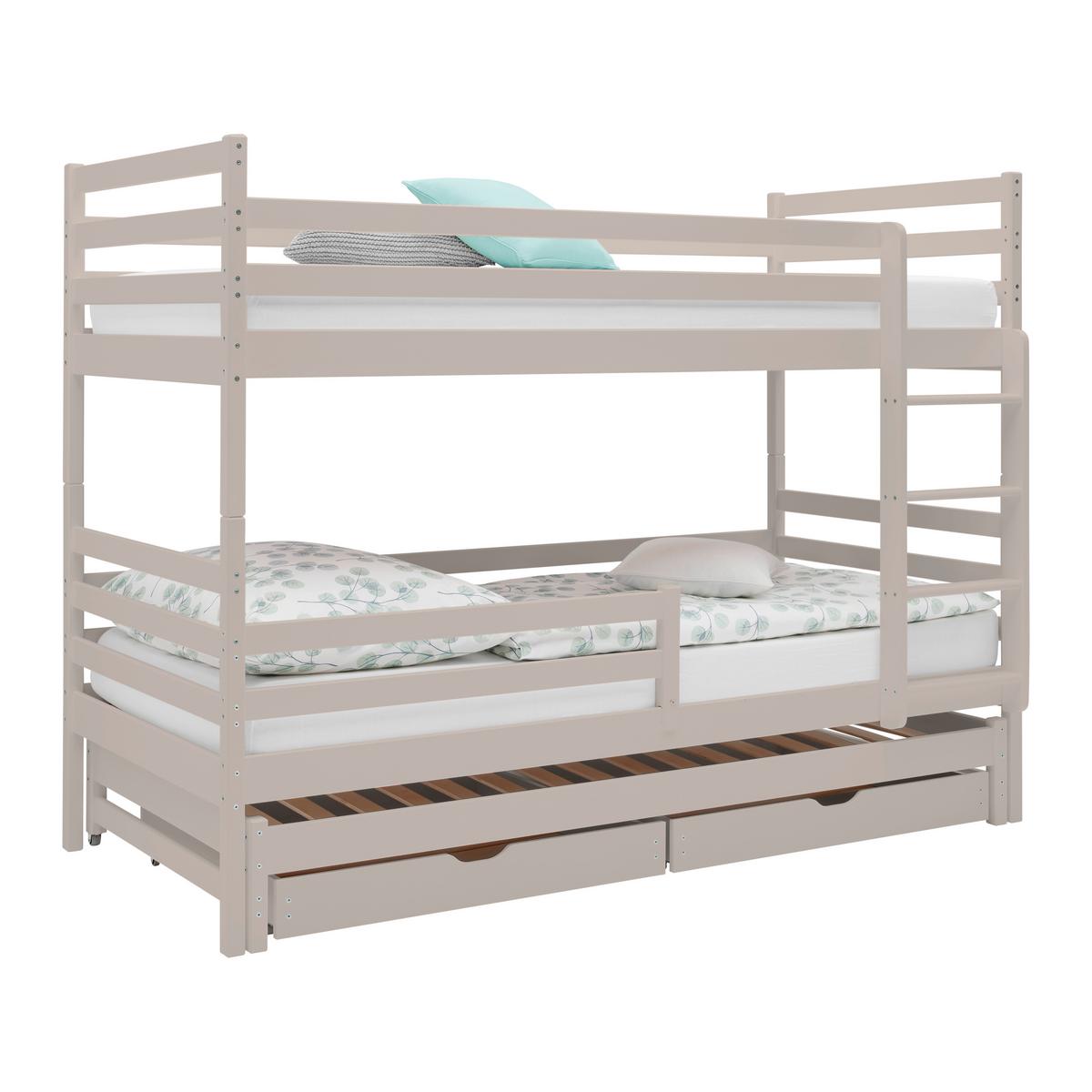 Etagenbett Mila Kaschmir ca. 90x200cm - Kaschmir/Birkefarben, Holz (90/200cm) - Mömax