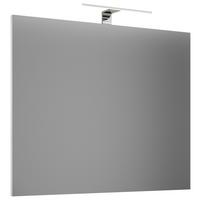 Ogledalo Za Kopalnico Badinos, Bela - bela, Moderno, steklo/leseni material (80/40/2cm) - MID.YOU