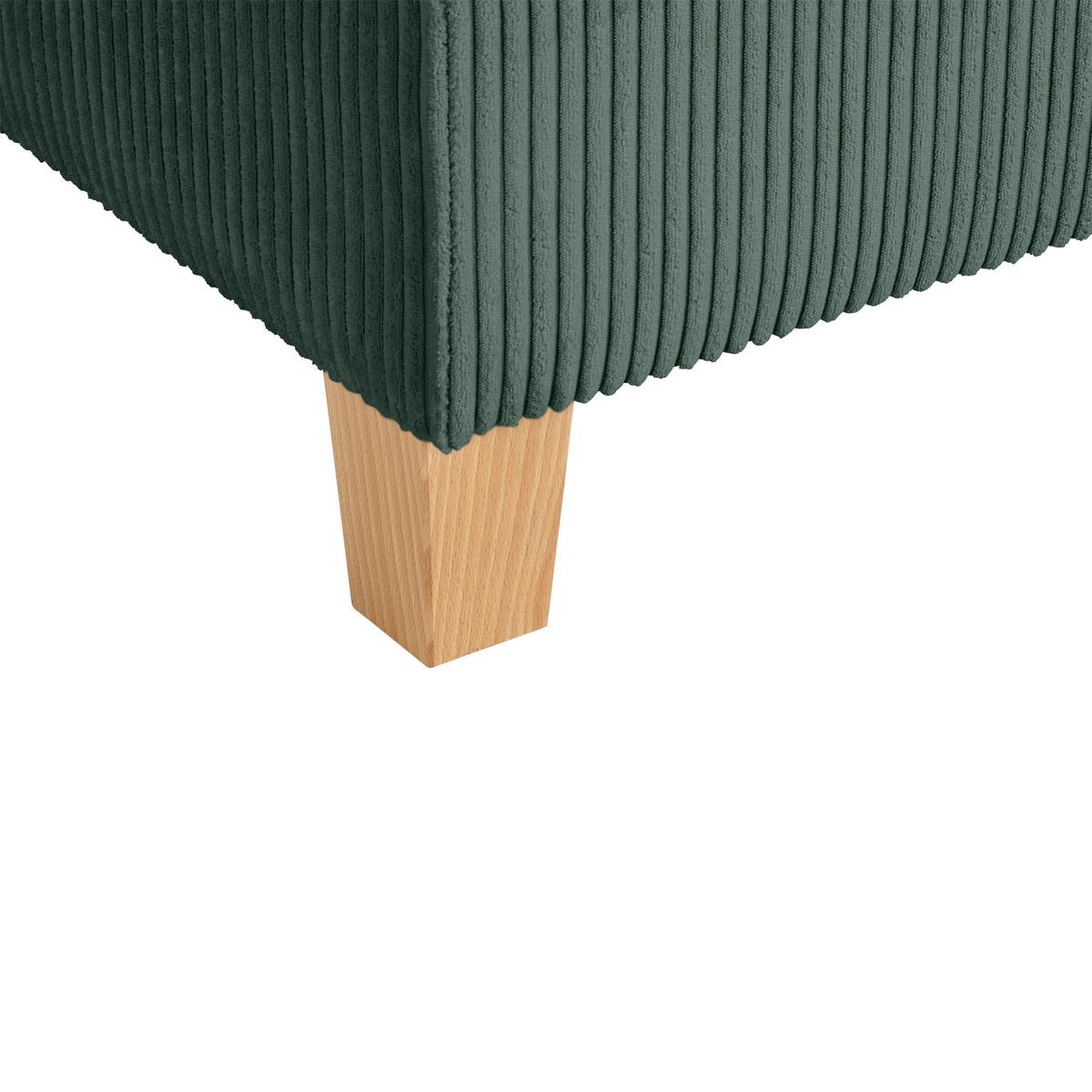 Kutna Garnitura Lille - zelena/svijetlo smeđa, Moderno, tekstil/drvo (232/110/156cm) - Best Price
