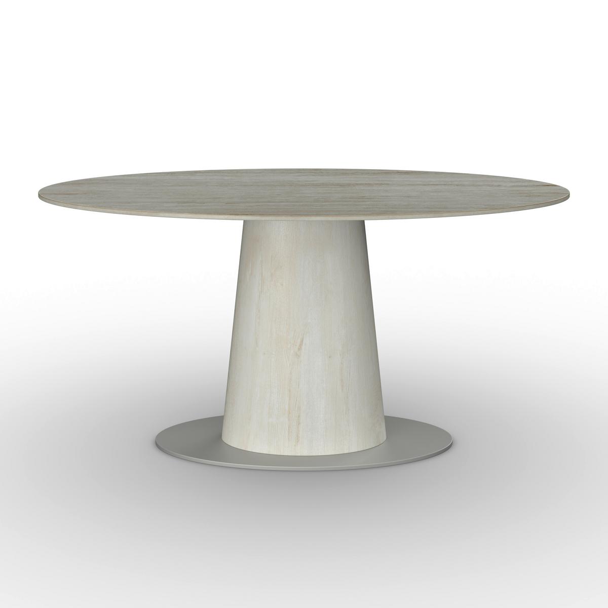 Esstisch Thiago Creme MDF/Stein ca. 160x90 cm - Creme, MODERN, Holzwerkstoff/Stein (160/90/76cm) - Bessagi Home