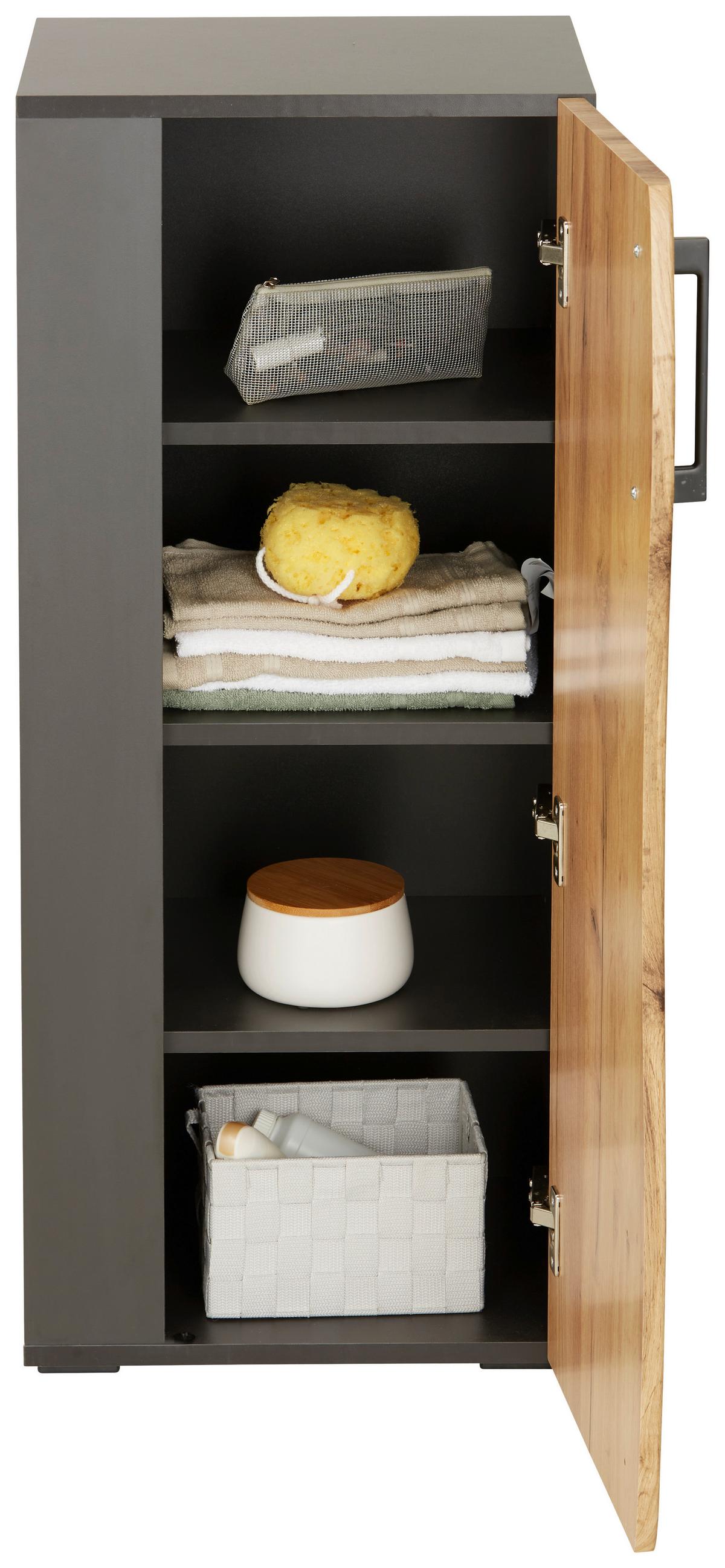 Unterschrank in Eichefarben/Grau - MODERN, Holzwerkstoff/Kunststoff (40/94/35cm) - Premium Living