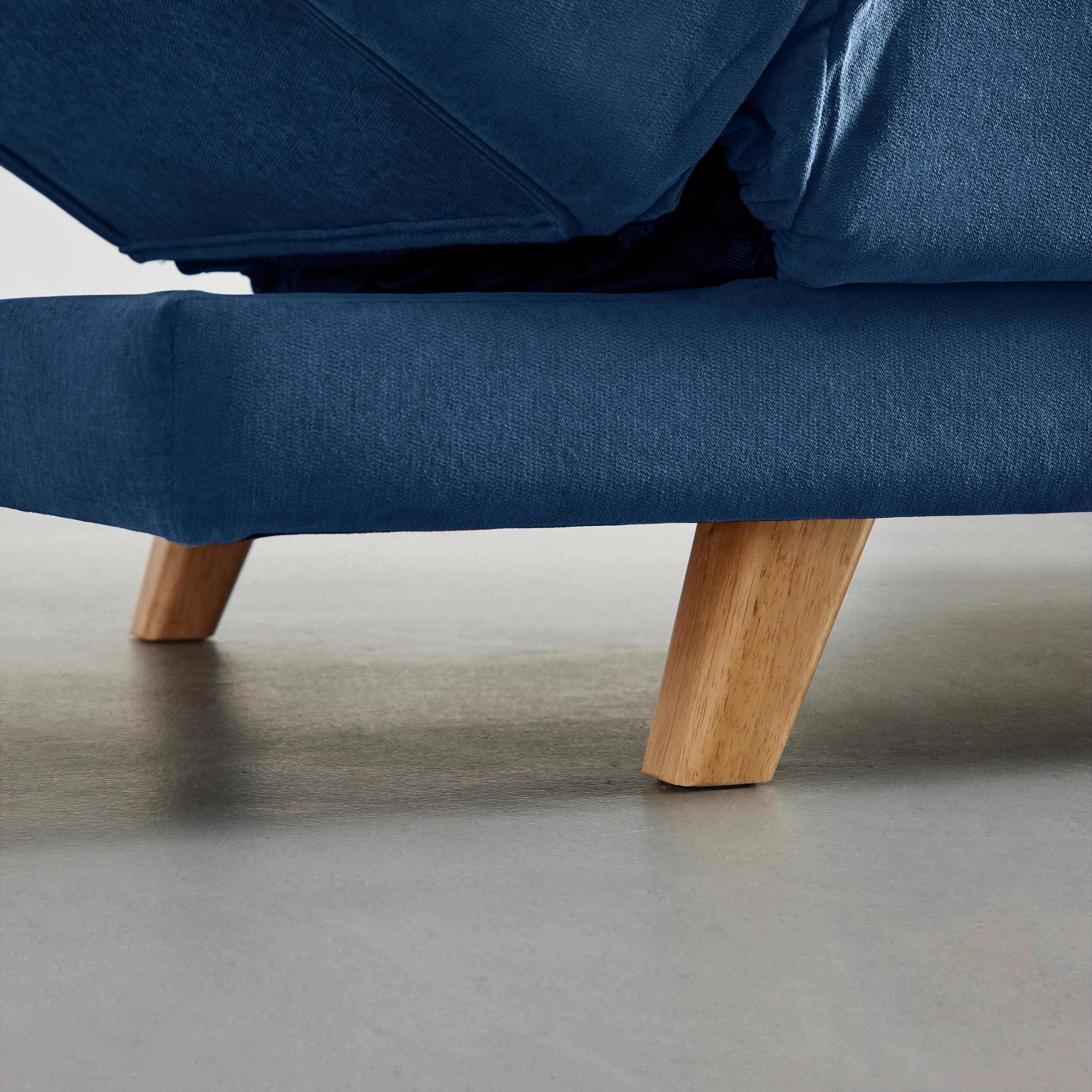 BÄDDSOFFA FUNKY - blå/naturfärgad, Modern, trä/textil (183/73/79cm) - Bessagi Home