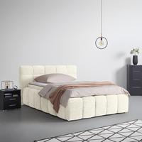 Polsterbett Beige Ca. 120x200cm - Beige/Schwarz, Konventionell, Kunststoff/Textil (120/200cm) - Based