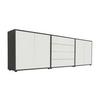 Sideboard Mailand Set 5 Anthrazit/Weiß - Anthrazit/Schwarz, MODERN, Holzwerkstoff/Kunststoff (237/73/33cm) - MID.YOU