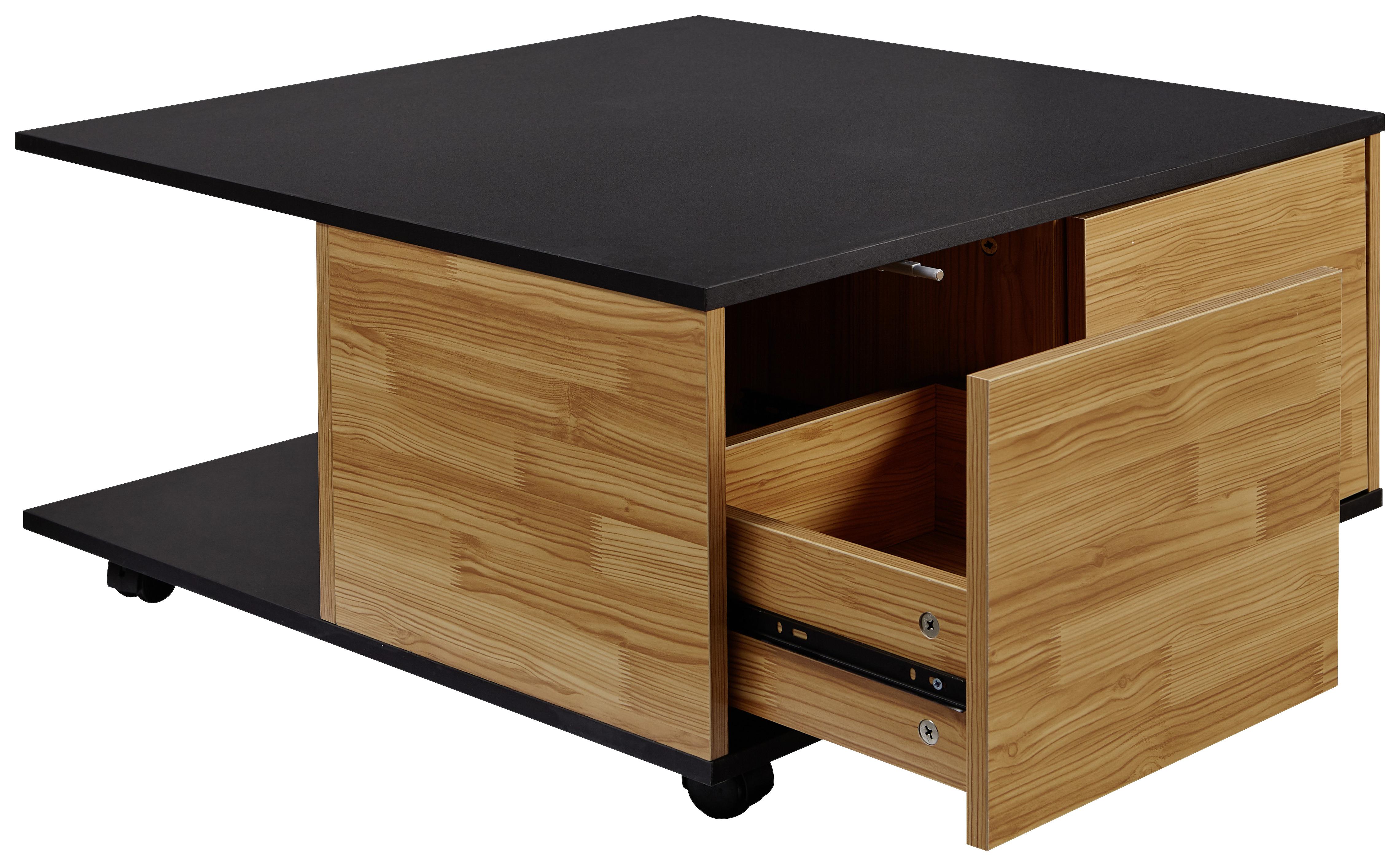 Klubska Miza Couchtisch - antracit/peščene barve, Moderno, umetna masa/leseni material (70/70/36,5cm) - MID.YOU