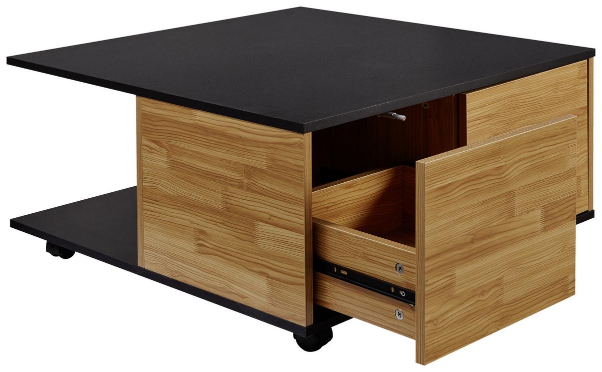 Klubska Miza Couchtisch - antracit/peščene barve, Moderno, umetna masa/leseni material (70/70/36,5cm) - MID.YOU