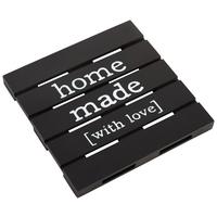 Topfuntersetzer Connor Holzdekor - Hellbraun/Schwarz, Modern, Holzwerkstoff (18/18/1,8cm)