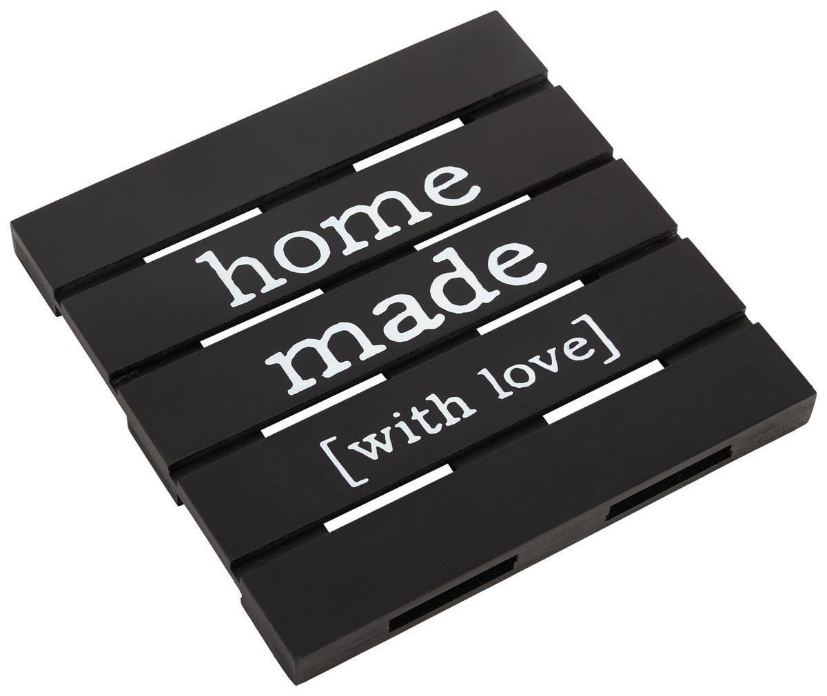 Topfuntersetzer Connor Holzdekor - Hellbraun/Schwarz, Modern, Holzwerkstoff (18/18/1,8cm)