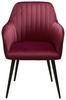 krzesło MARTHA -TOP- - magenta/czarny, Modern, metal/tkanina (57/83,5/58cm) - Modern Living