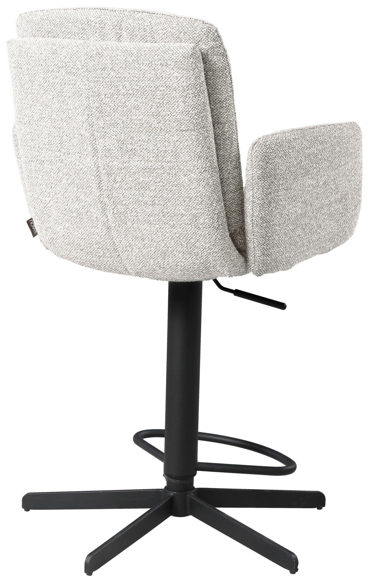 STOŁEK BAROWY FUNNY -EXKLUSIV- - beżowy/czarny, Design, metal/tkanina (55/92-117/54cm) - Novel