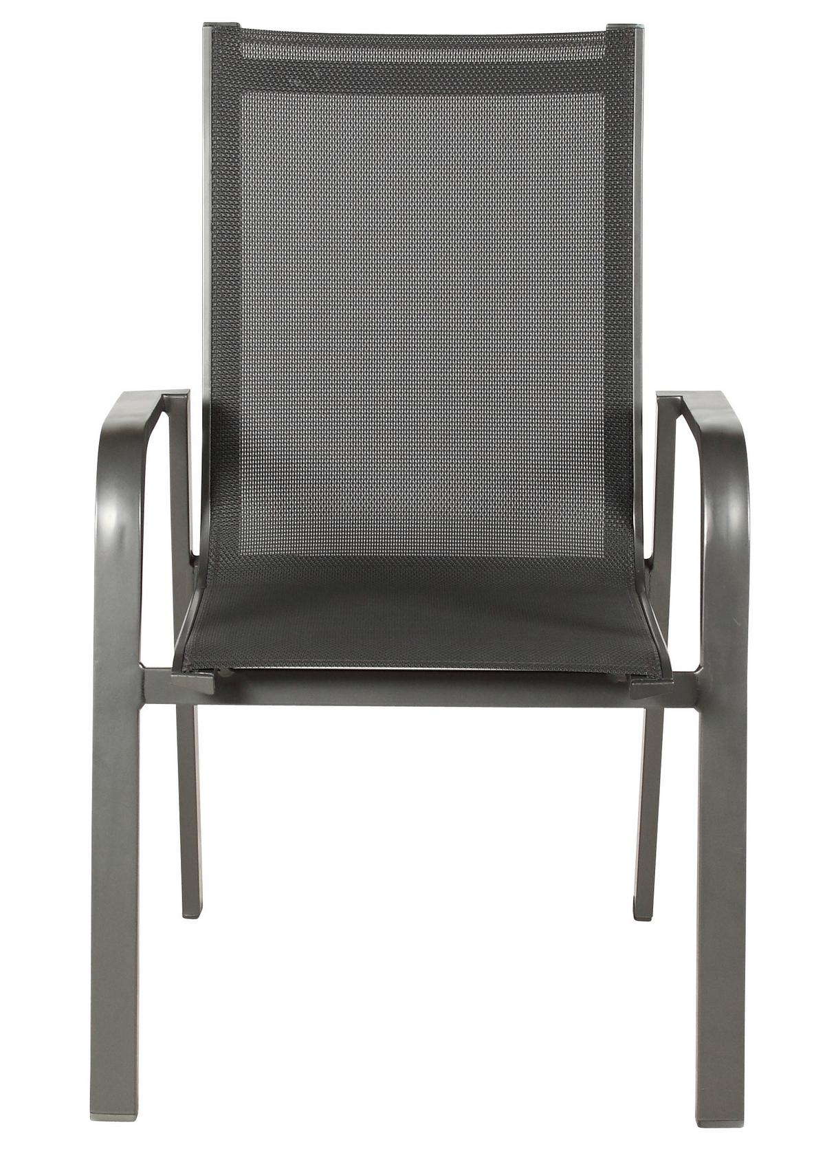 Gartengarnitur Urban 5-Teilig Metall/Texil - Schieferfarben/Anthrazit, Basics, Textil/Metall (160+60/98/72cm) - Acamp
