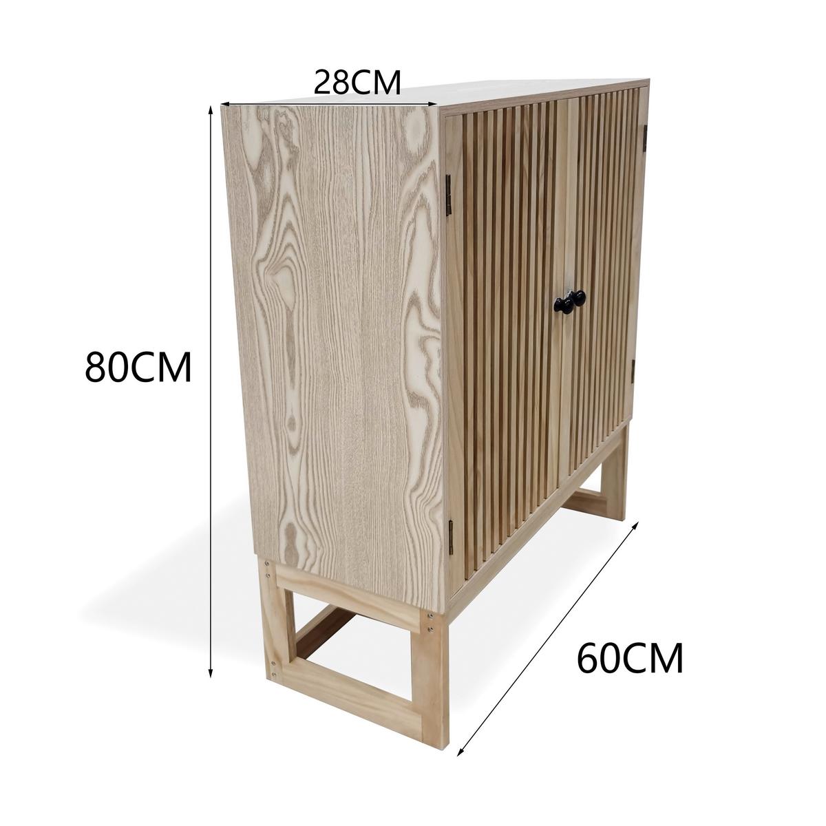Comodă COSMA - culoare lemn pin/culoare natur, Modern, lemn/material pe bază de lemn (60/80/28cm) - Zandiara