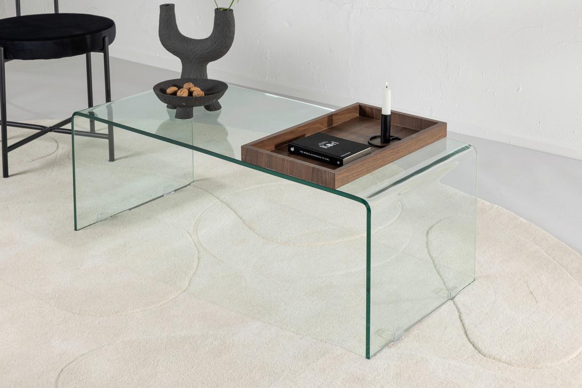 COUCHTISCH TELEMARK - Klar/Braun, Design, Glas (110/50/38cm) - Livetastic