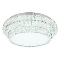 Led-deckenleuchte 68157-48 - Klar/Chromfarben, Design, Kunststoff/Metall (50/15.5cm) - Globo