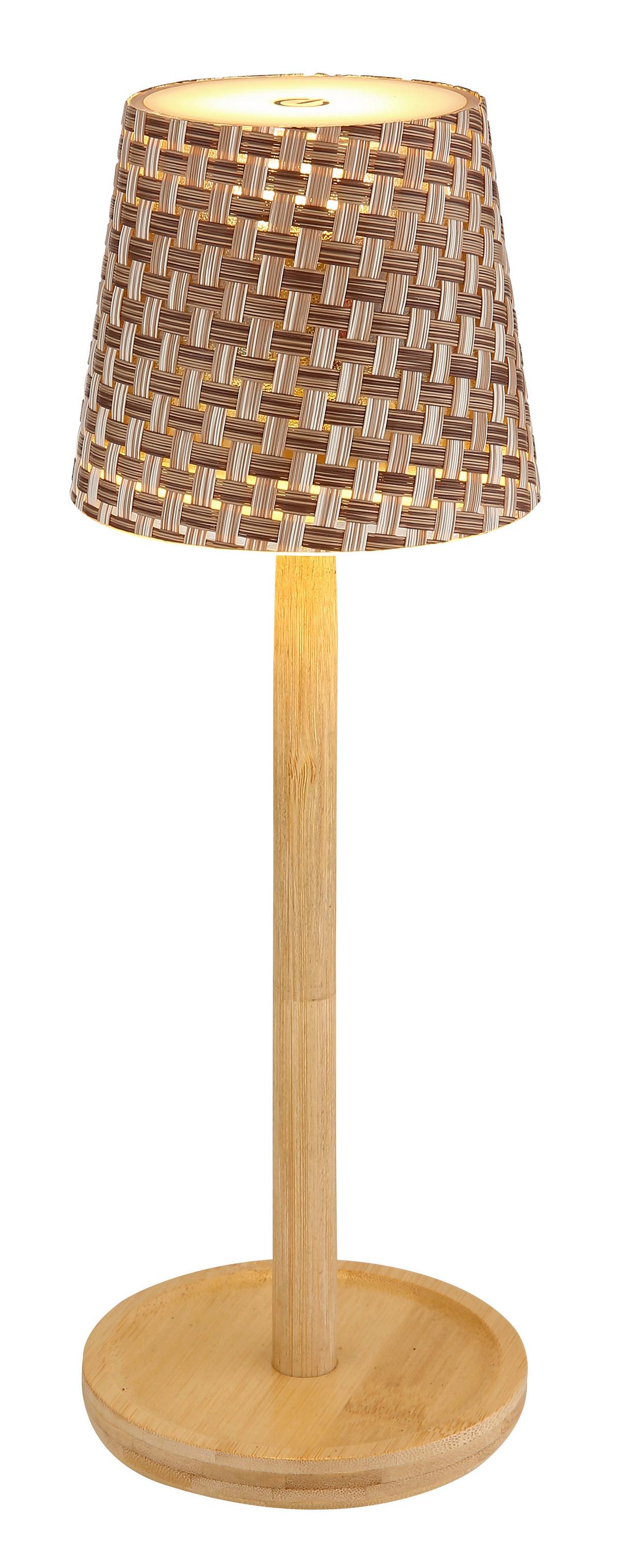 Stolna Punjiva Svjetiljka Rids - bijela/siva, Natur, drvo/plastika (11/33cm) - Globo