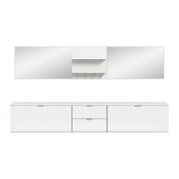 GARDEROBE PROJEKT X - Weiss Hochglanz/Weiss, Design, Holzwerkstoff (236/193/32cm) - Livetastic