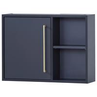 Viseča Omara Kent, Temno Modra - zlate barve/temno modra, Moderno, kovina/leseni material (66,8/48,4/16cm) - Stylife