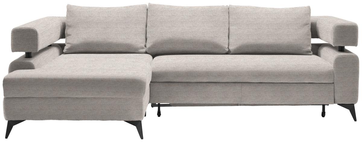 Kutna Garnituira Rosalie - bež/crna, Konvencionalno, tekstil/metal (184/265cm) - Modern Living