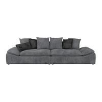 CANAPEA BIGSOFA DIUN - antracit/negru, Trend, textil (310/76-90/124cm) - Luca Bessoni