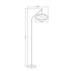 GOLVLAMPA MODERN - vit/svart, Modern, metall/textil (63.5/40/180cm) - Mömax