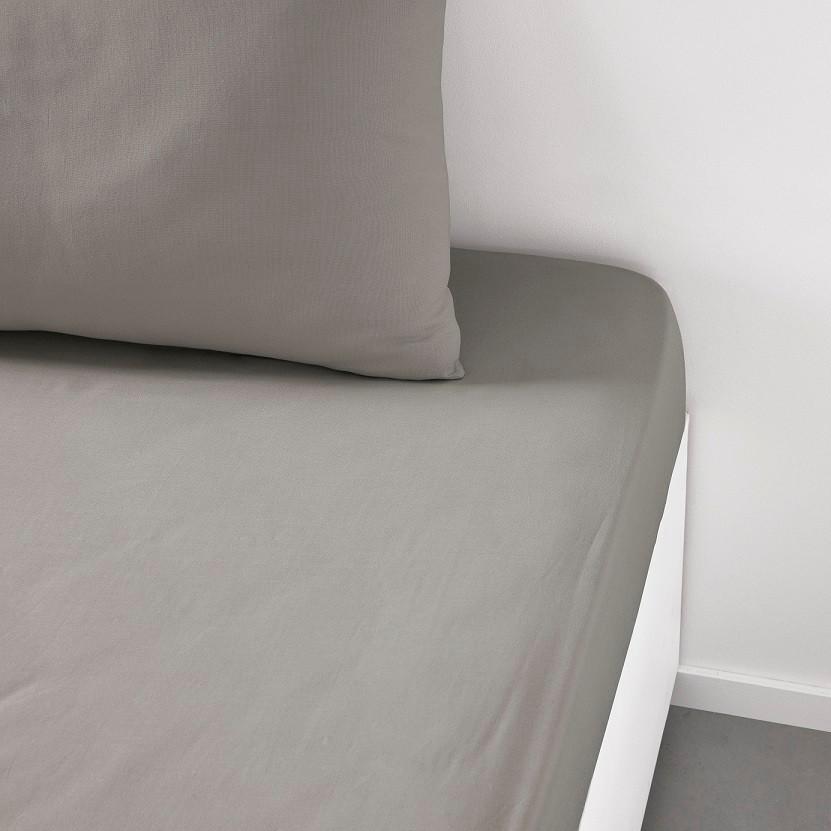 Cearșaf cu elastic Noemi cca. 90/190-200+23 CM - bej, Basics, textil (90/190-200/23cm)