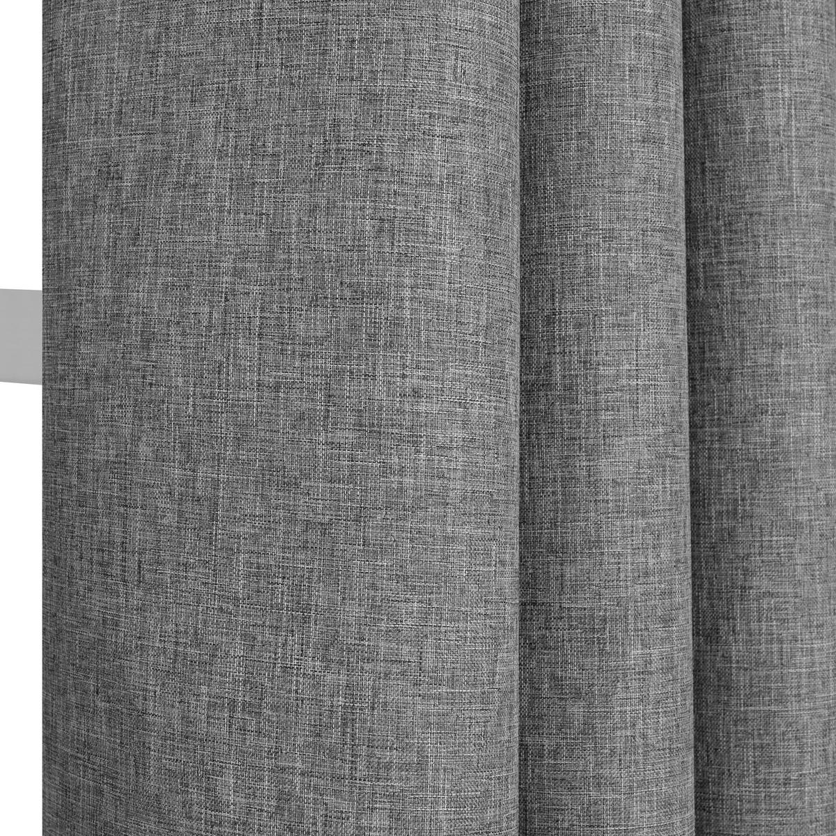 ZASŁONA GOTOWA 0174492 DAN ANTHRAZIT - antracytowy, Basics, tkanina (140/280cm)
