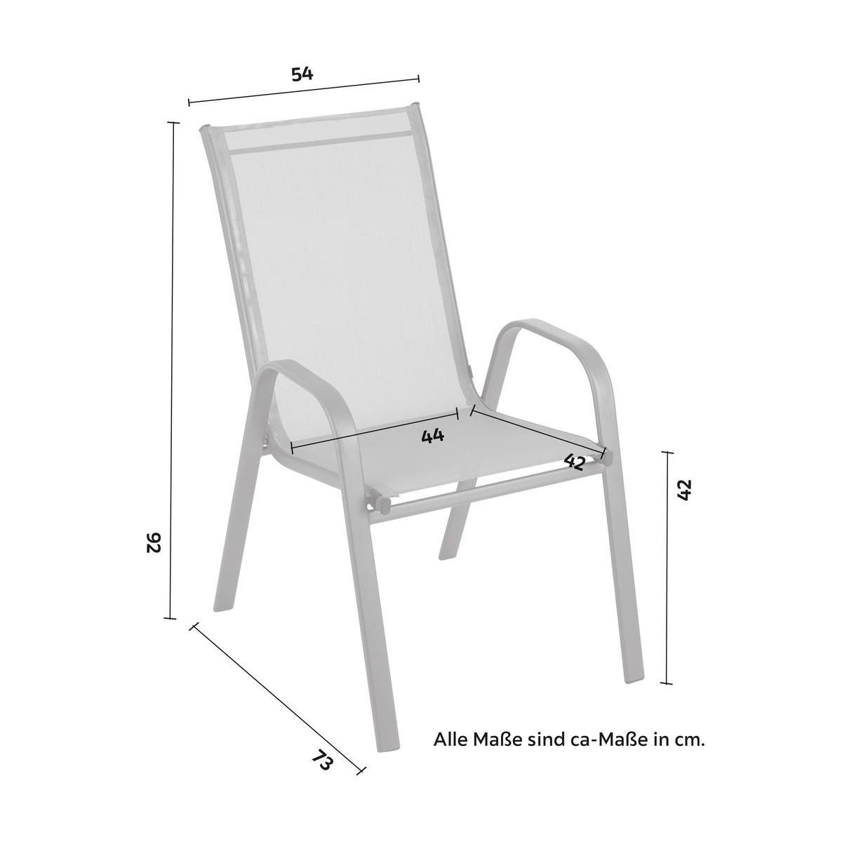 Scaun Stitch - gri închis/gri, Basics, metal/textil (54/92/73cm) - Mömax