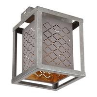 Deckenleuchte Thomas in Silberfarben max. 25 Watt - Silberfarben/Goldfarben, Design, Textil/Metall (17/17/22,5cm) - Globo