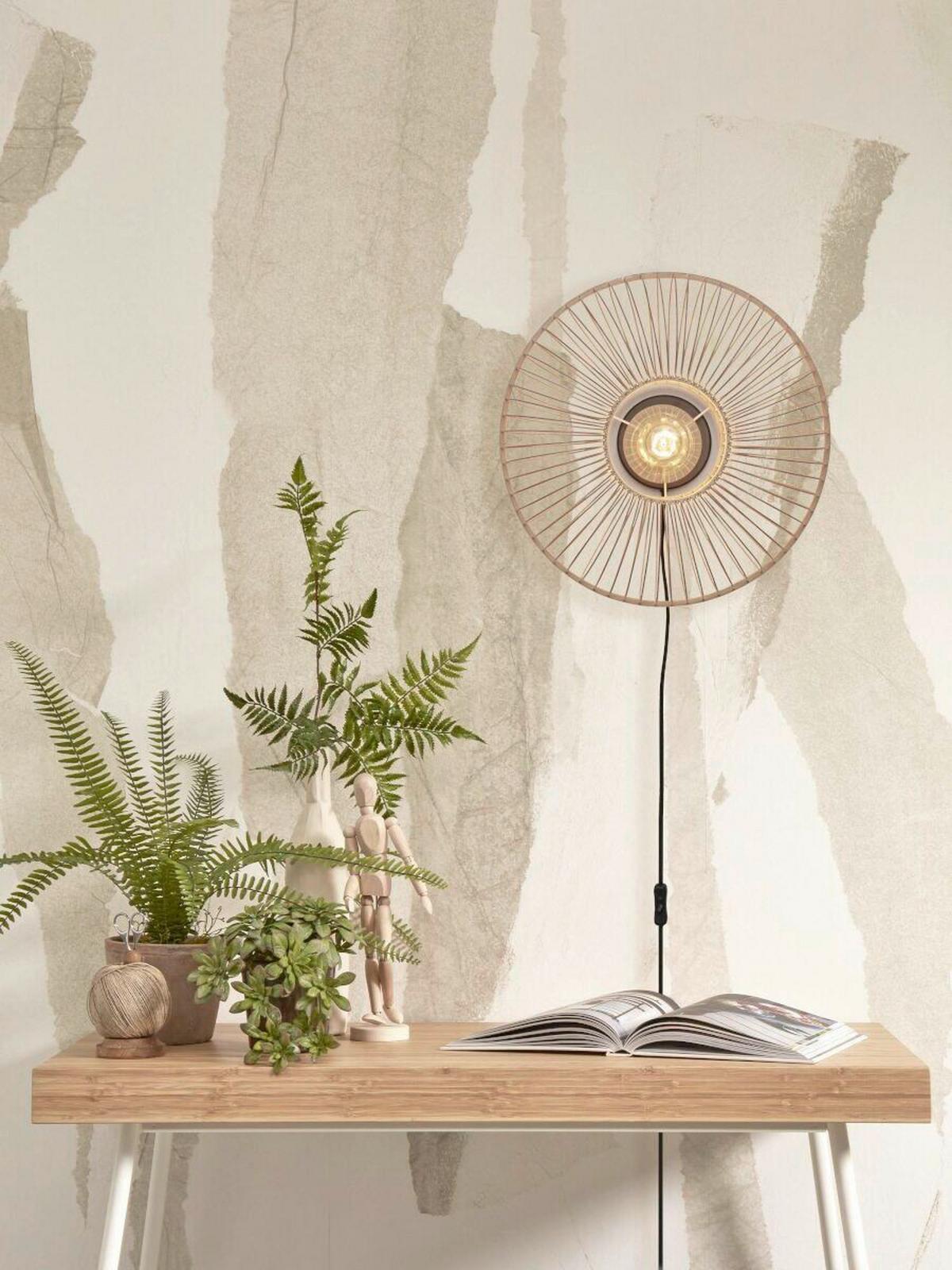 Stenska Svetilka Hokkaido, Naravna Barva - naravne barve, Trend (38/25/38cm) - Good & Mojo