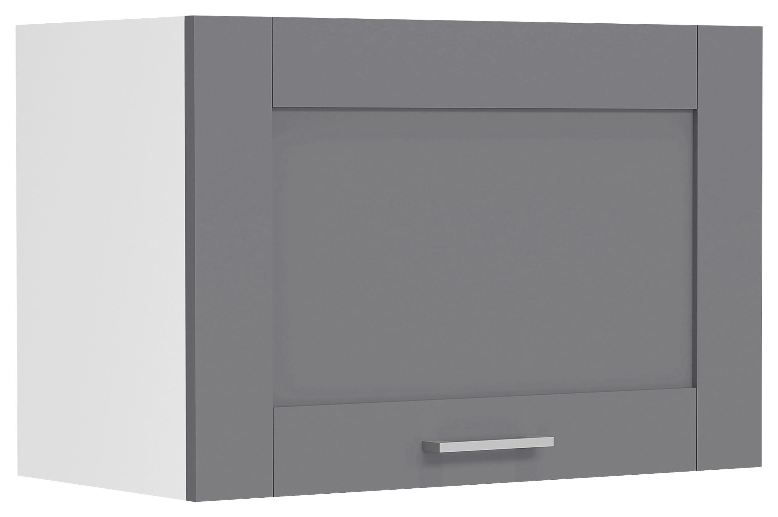 Kuhinjska Zgornja Omarica Colura, Bela, Antracit, Š 60cm - srebrne barve/bela, Trend, umetna masa/leseni material (60/40/31cm) - MID.YOU