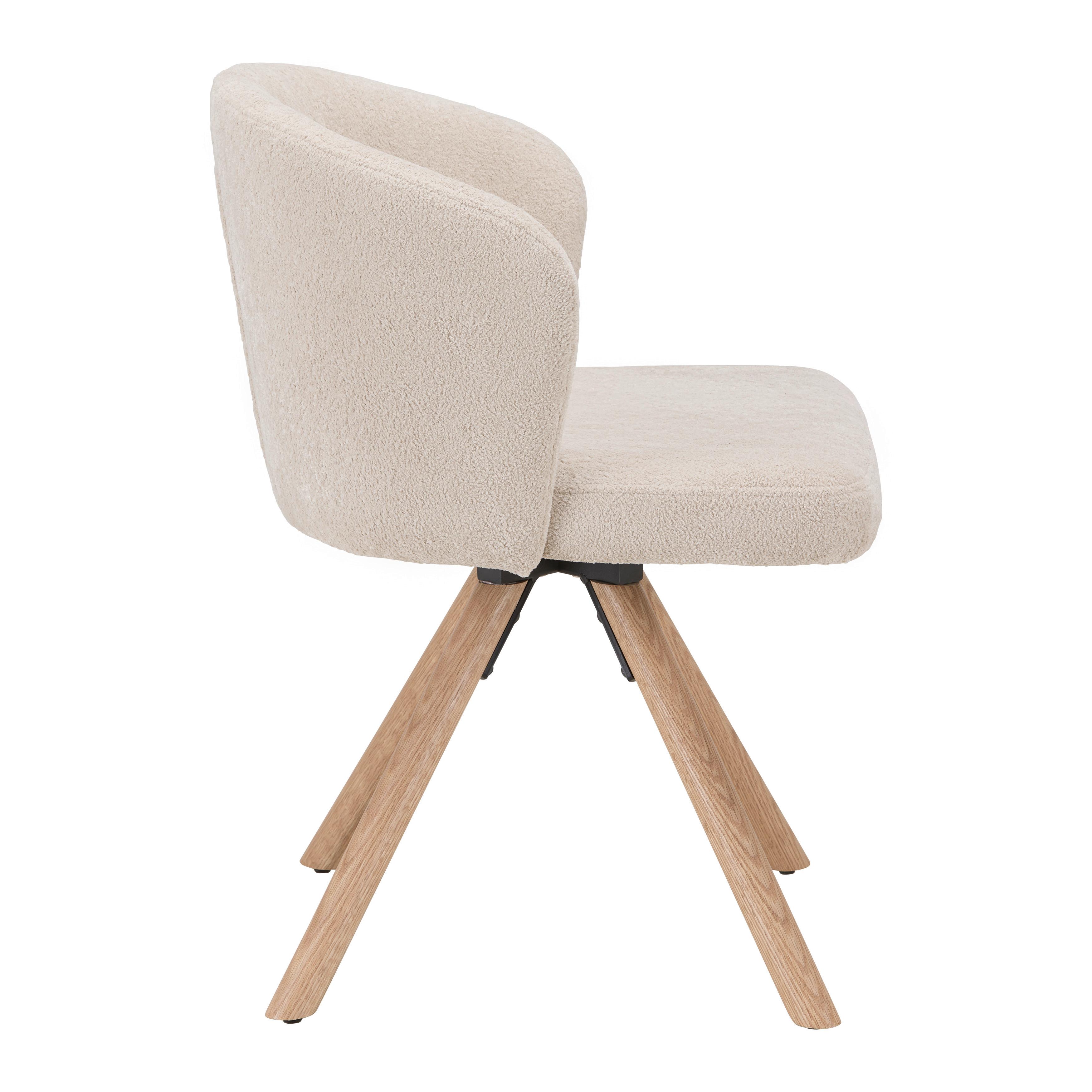 STOL FRIDA - beige/ekfärgad, Modern, metall/trä (57/76/57cm) - Mömax