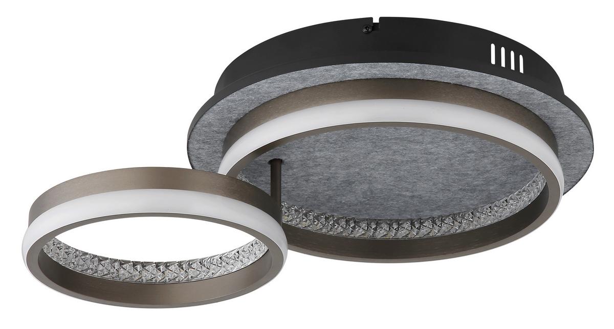 LED-DECKENLEUCHTE 67179D1 DELLA - Klar/Weiss, Design, Kunststoff/Metall (47,2/34/14cm) - Globo