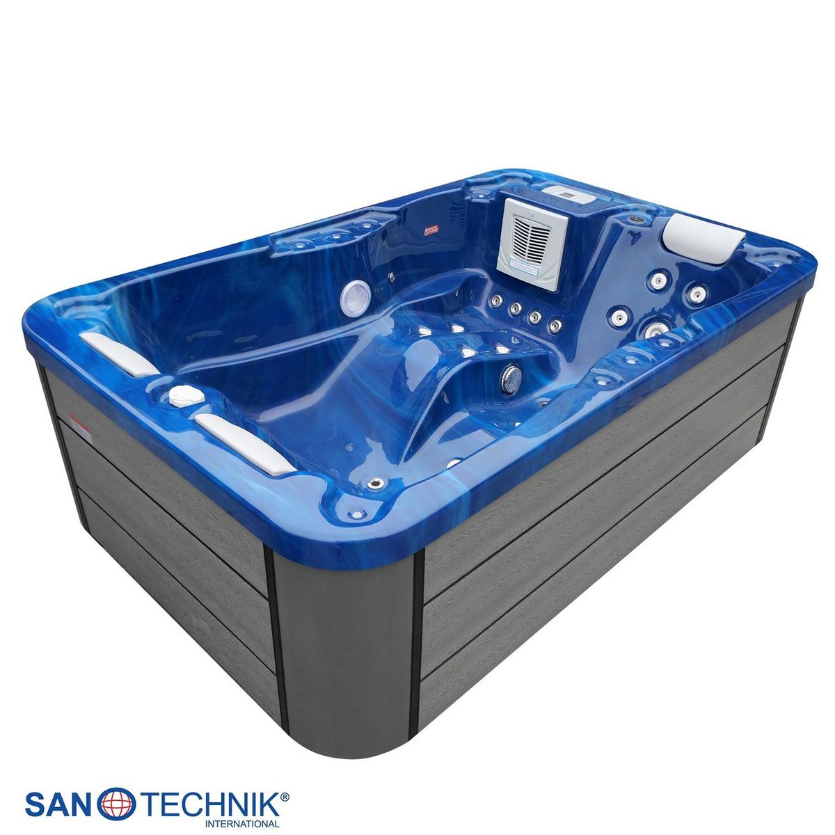 Whirlpool Outdoor Set Blau ca. 130x70x205cm - Blau, Basics, Kunststoff (130/70/205cm)