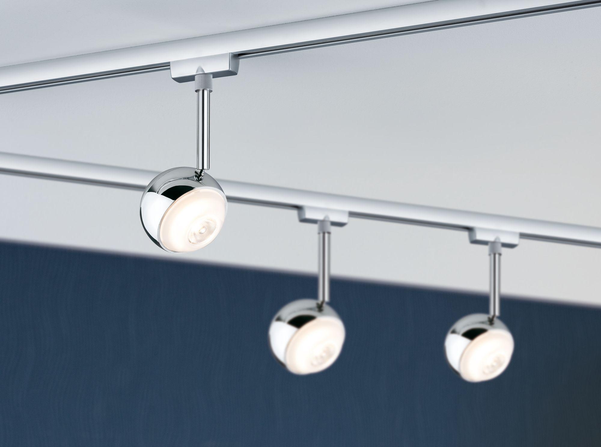 Schienensystem-Strahler Spot Capsule II max. 6 Watt - Chromfarben, Design, Metall (8/21/8cm) - Paulmann