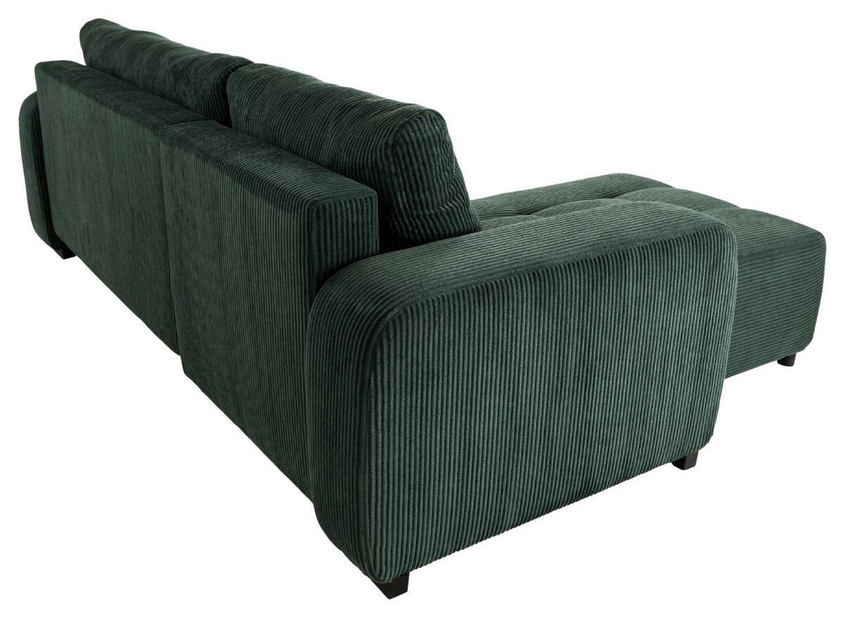 Ugaona Garnitura Marseille - šumsko zelena/crna, Trendi, drvo/metal (155/240cm)