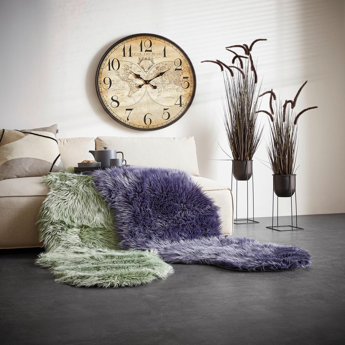 ZEGAR ŚCIENNY HLCQ148904G - różnokolorowy, Basics, metal/drewno (80cm) - Ambia Home