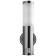 Außenleuchte max. 20 Watt mit Bewegungsmelder 'Serge' - Edelstahlfarben, MODERN, Metall (15,5/7,6/38cm) - Bessagi Garden Außenleuchte max. 20 Watt mit Bewegungsmelder 'Serge' - Edelstahlfarben, MODERN, Metall (15,5/7,6/38cm) - Bessagi Garden