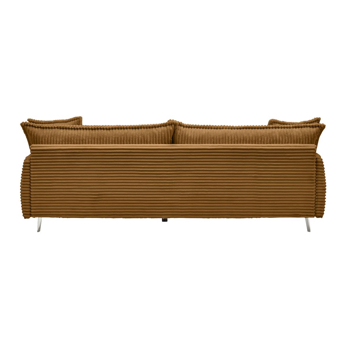 Bigsofa Kiss Senfgelb - Chromfarben/Senfgelb, MODERN, Holz/Metall (241/90/117cm) - Mömax