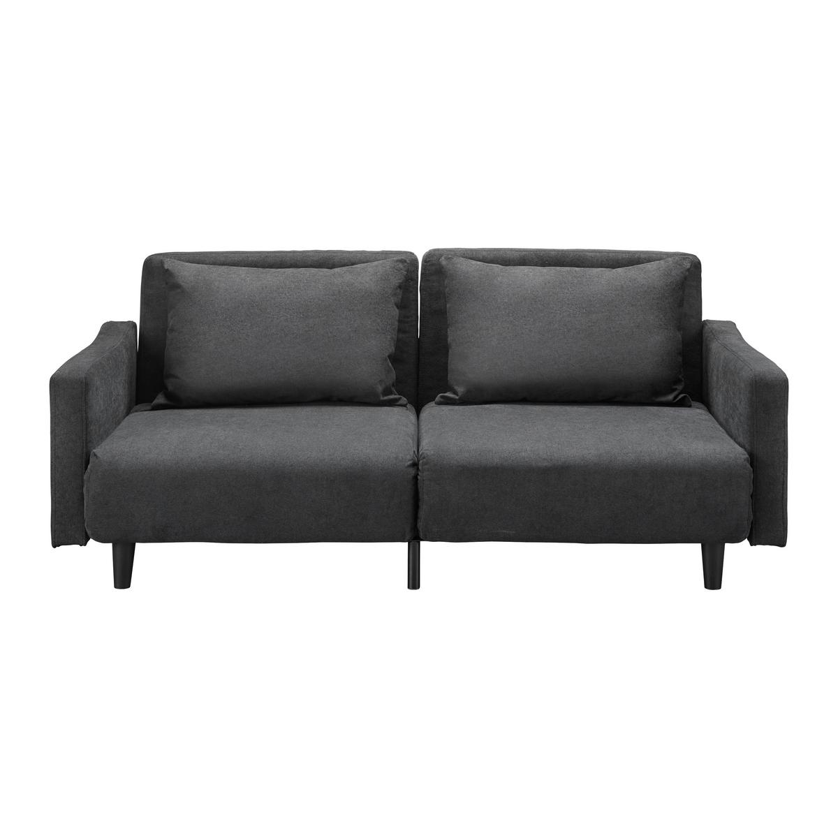 Canapea extensibila SANDRO - gri închis, Modern, lemn/textil (175/76/89cm) - Bessagi Home