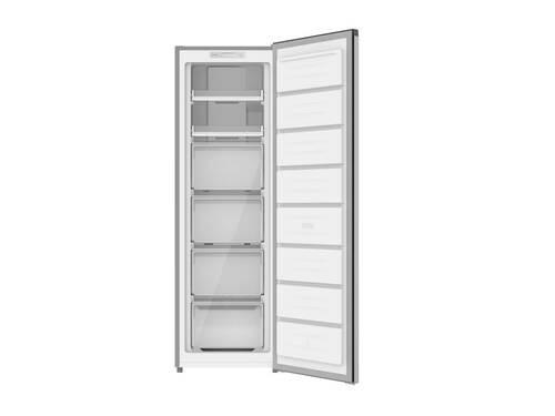 Gefrierschrank Nabo 204 Liter ca. 54x168x59 cm Silber - Silberfarben, Basics, Glas/Kunststoff (54/168/59cm) - Nabo