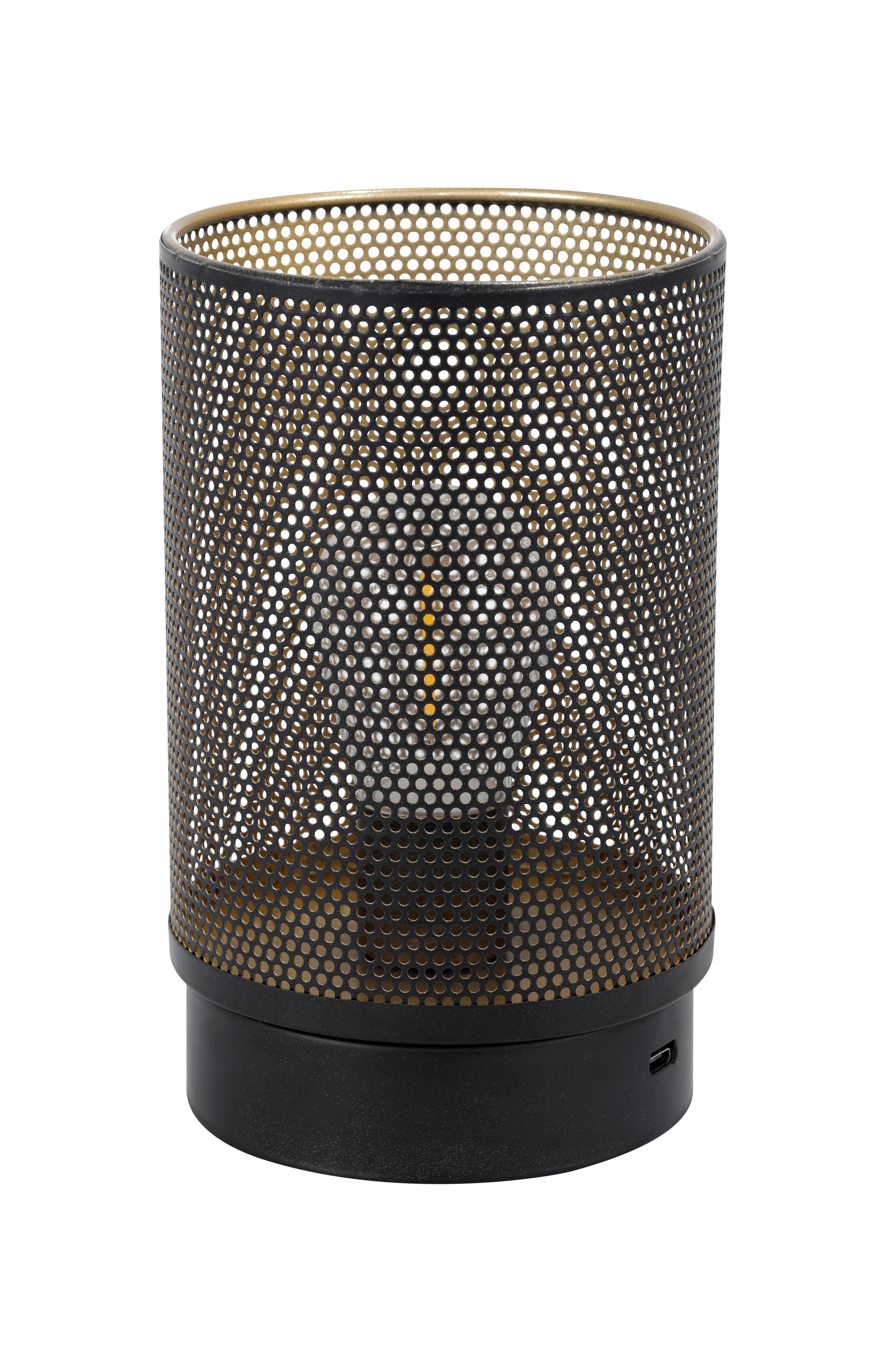 Namizna Led-svetilka Vom - črna, Moderno, kovina/umetna masa (10/16cm) - Modern Living