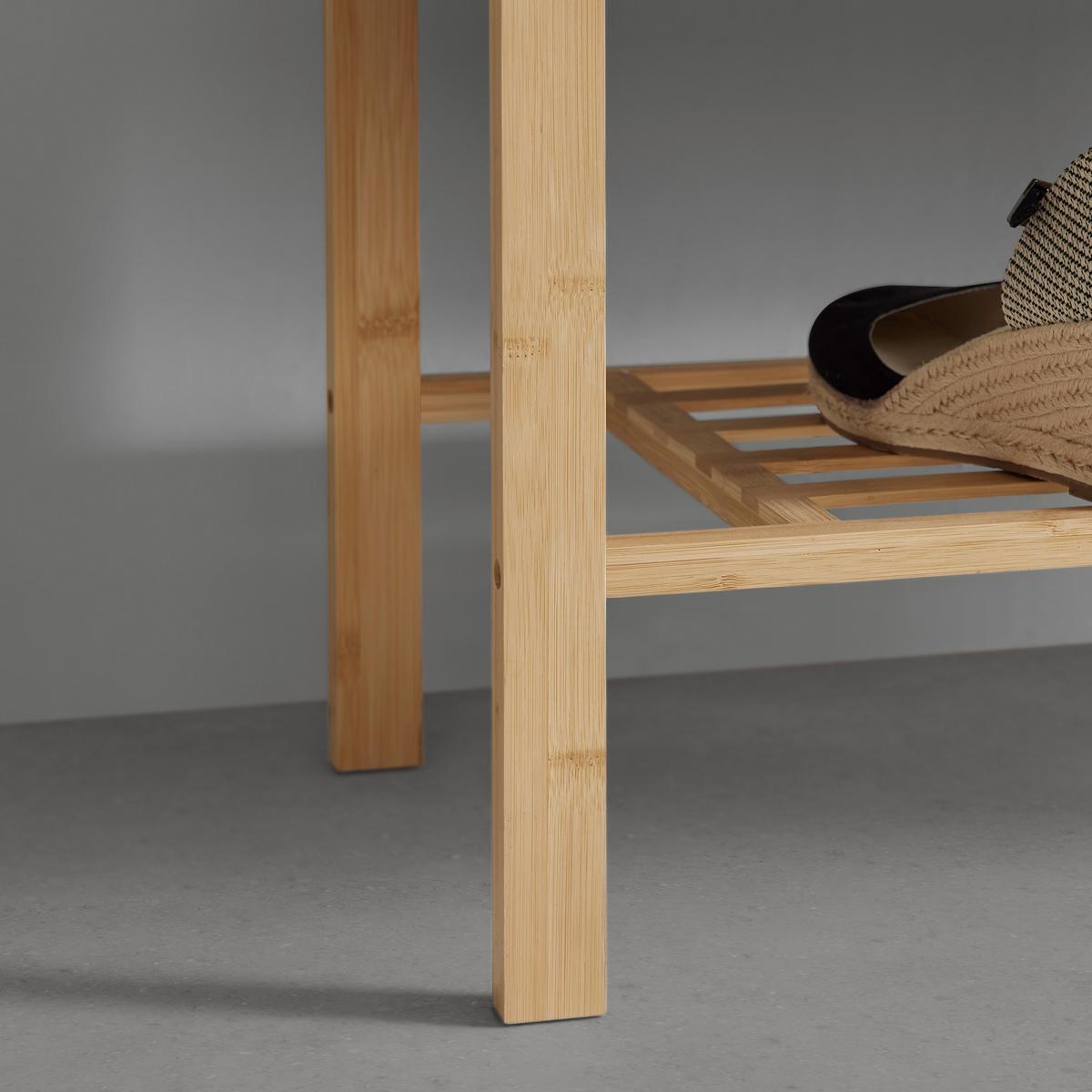 Bancă ADUA -SB- -EXKLUSIV- - alb/culoare natur, Modern, materiale naturale/textil (87/50/30cm) - Modern Living