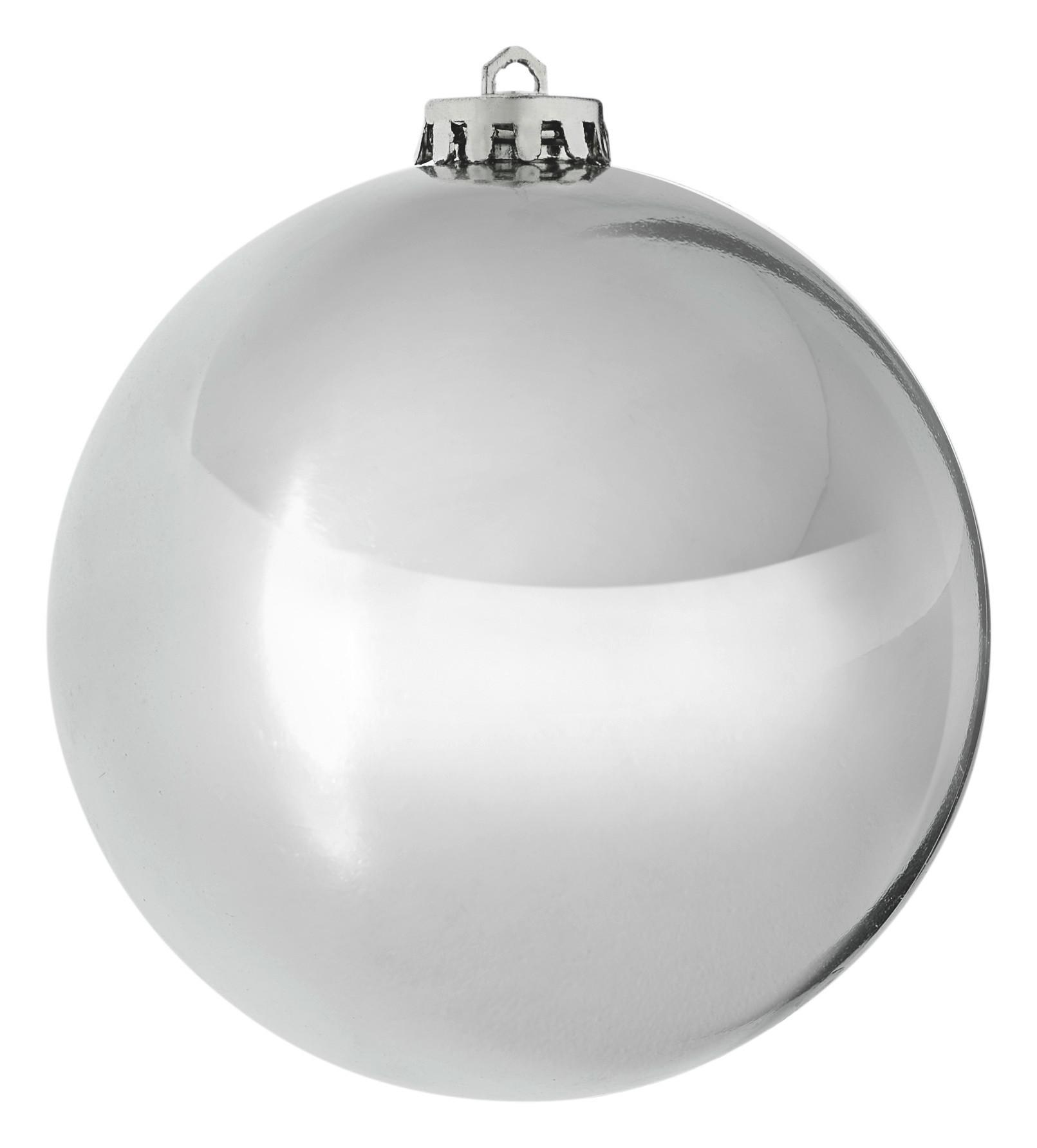 Christbaumkugel Big in Silberfarben - Silberfarben, Kunststoff (20cm) - Mömax