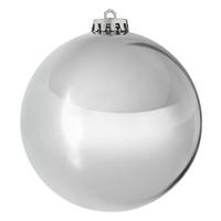 Christbaumkugel Big in Silberfarben - Silberfarben, Kunststoff (20cm) - Mömax