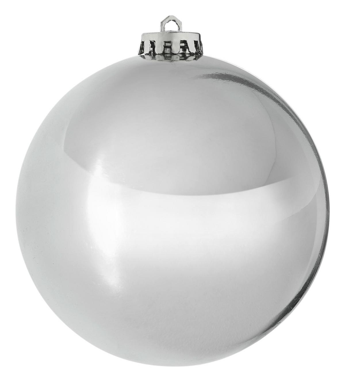 Christbaumkugel Big in Silberfarben - Silberfarben, Kunststoff (20cm) - Mömax